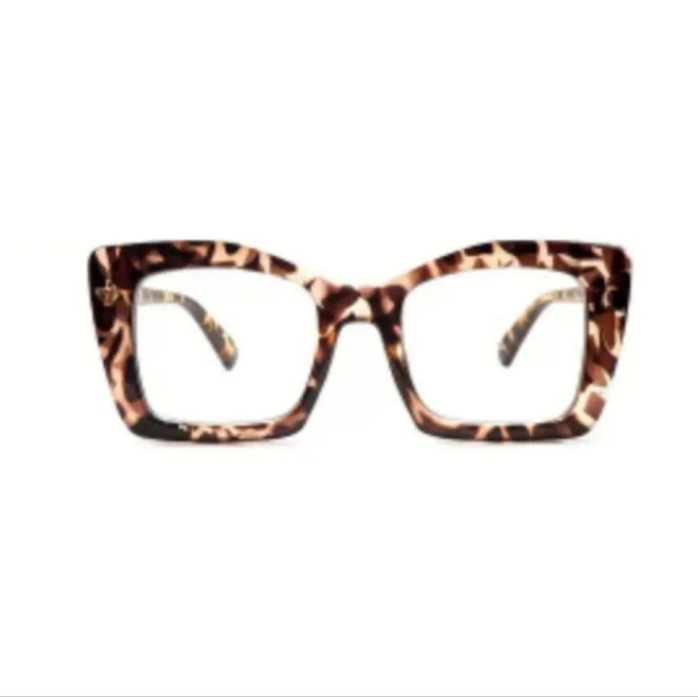 +2.50 Leopard Print Square Frame Readers Glasses